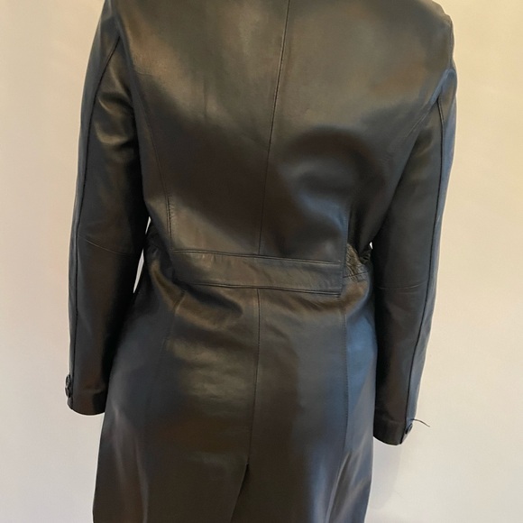 Black leather trench coat Aldo - Picture 10 of 14